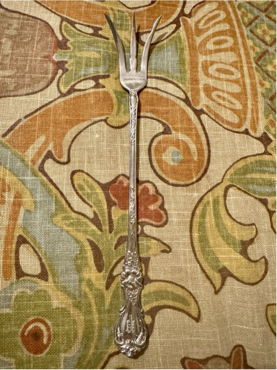 Wallace Other - Antique 1835 R Wallace HIBISCUS Silverplate Lettuce Fork Monogram P